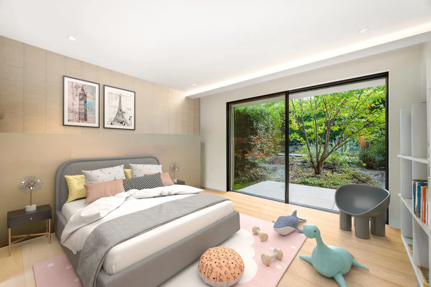 Außergewöhnliche zeitgenössische Villa mit Seeblick und privatem Zugang, Anières - Foto 12 von 13