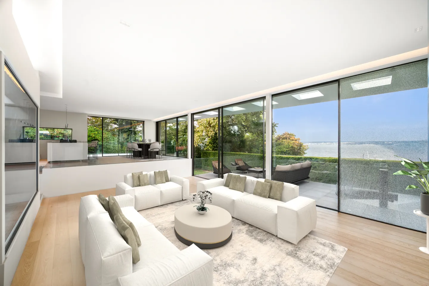 Außergewöhnliche zeitgenössische Villa mit Seeblick und privatem Zugang, Anières - Foto 6 von 13