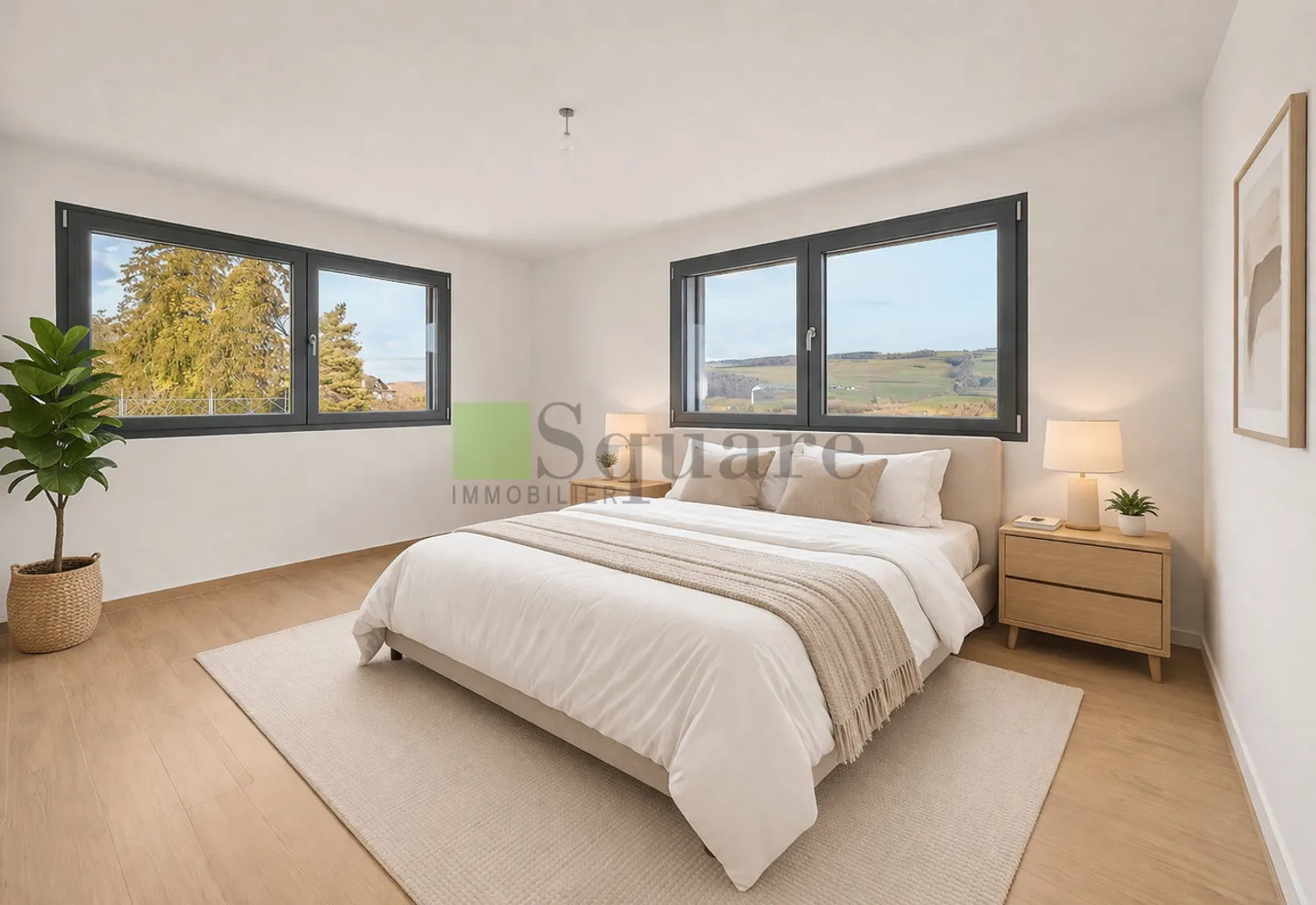 Zeitgenössische Doppelhaushälfte mit Panoramablick - Foto 3 von 5