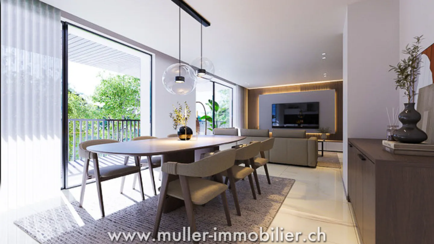 Attic with countryside view, close to Romont - Photo 3 of 13