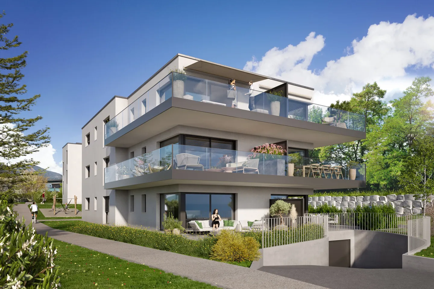Neues und modernes Apartment mit Terrasse und großem Garten - Foto 10 von 10