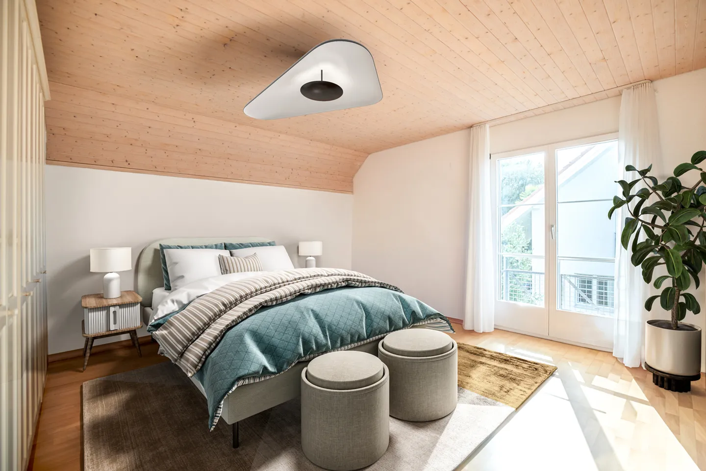 Stilvolle Doppelhaushälfte mit Garten - Foto 7 von 13