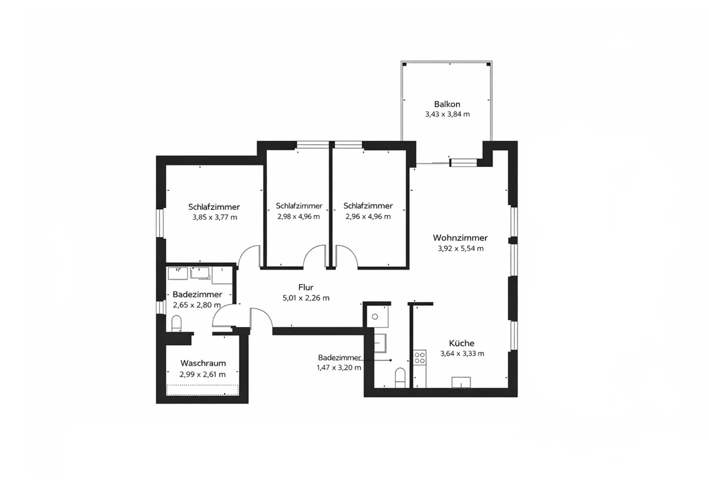 Grosszügige Dachwohnung mit Aussicht - Foto 12 von 12
