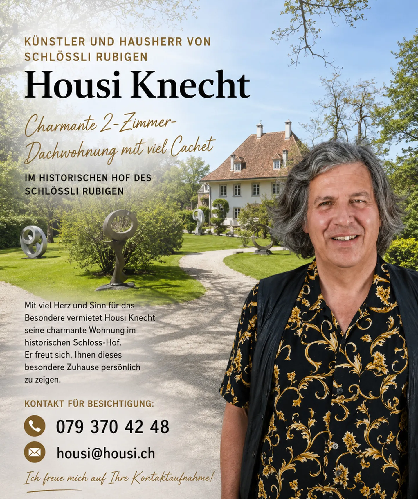 Charmant appartement sous les toits dans la cour historique du Schlössli Rubigen - Photo 9 sur 9