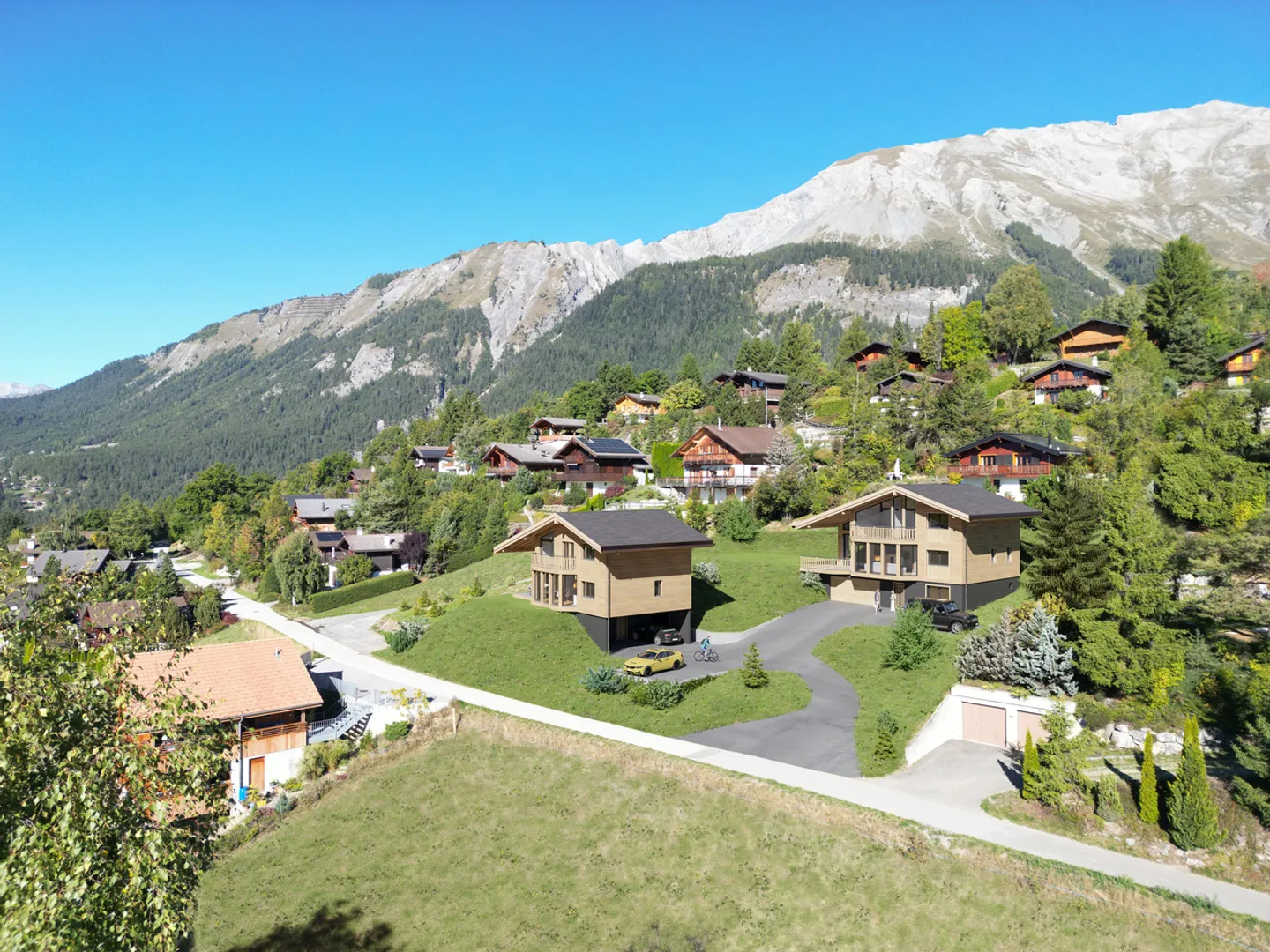 Chalet nuovo a Mayens d'Arbaz - Vista panoramica - Residenza principale - Foto 2 di 4