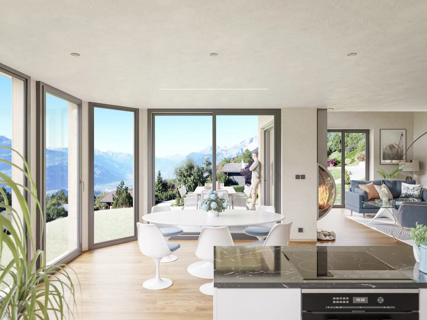 Chalet nuovo a Mayens d'Arbaz - Vista panoramica - Residenza principale - Foto 4 di 4