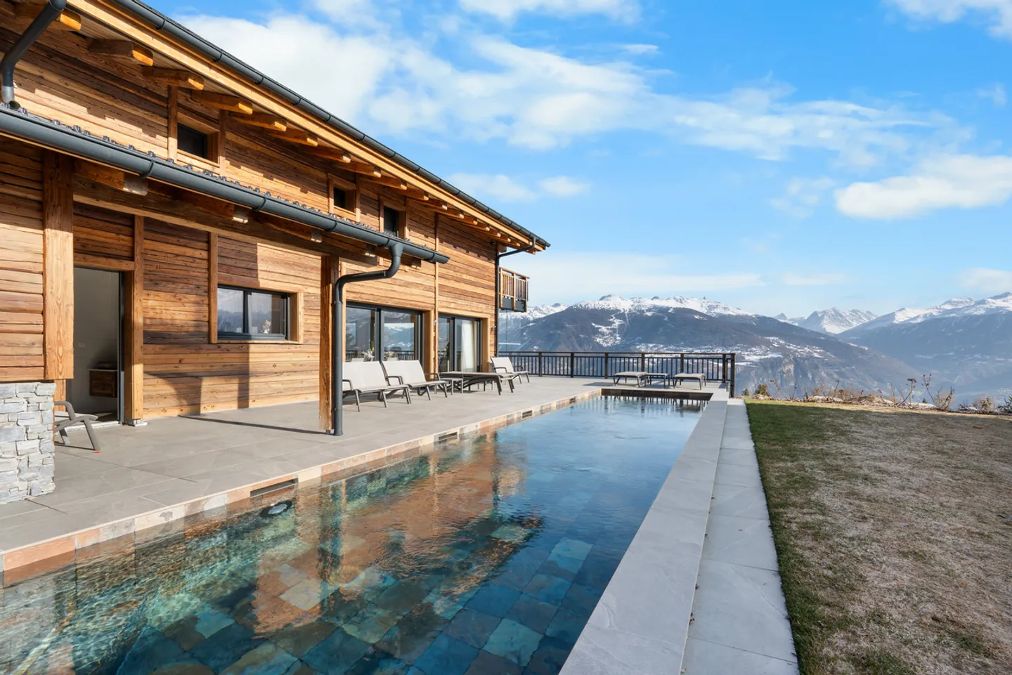 Prestigeträchtiges Chalet in Mayens d'Arbaz - Pool und atemberaubende Aussicht - Foto 6 von 9