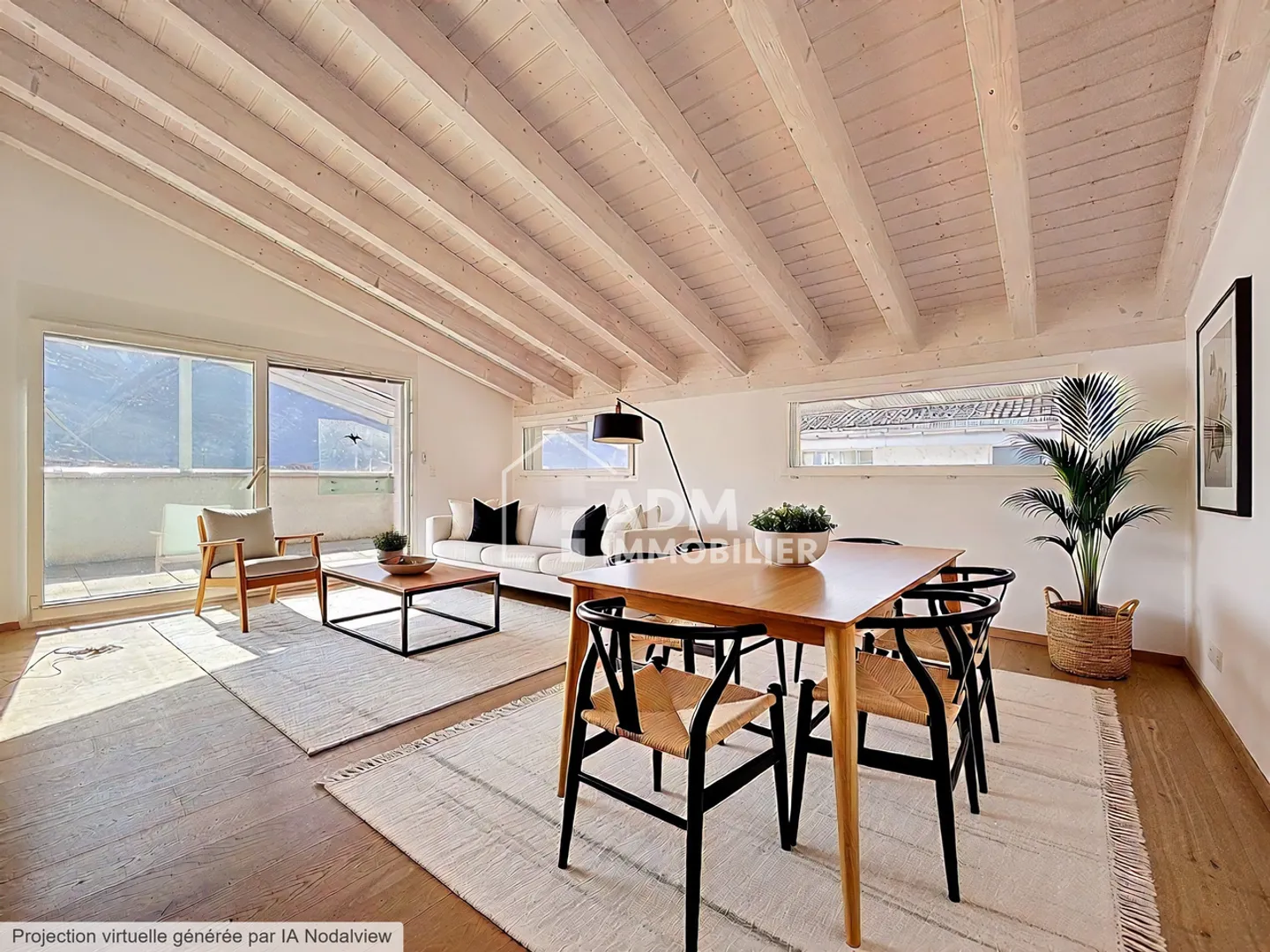 Leytron, geräumige 4,5-Zimmer-Penthouse-Wohnung - Foto 1 von 13
