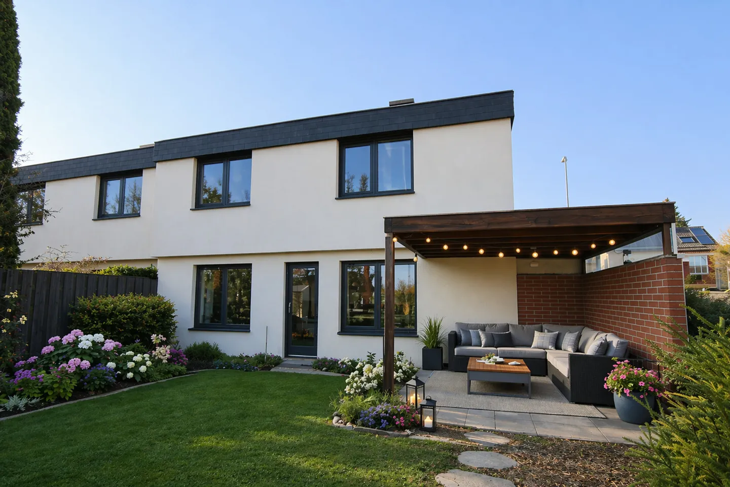 Affascinante casa bifamiliare con architettura a livelli sfalsati in una posizione soleggiata - Foto 1 di 13