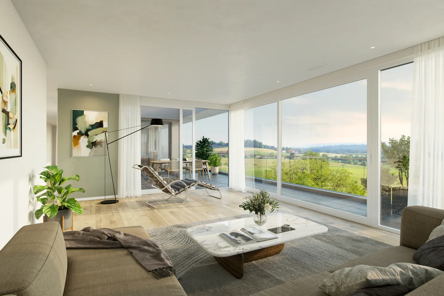 Sonnige Wohnung mit Alpenblick - Foto 2 von 4