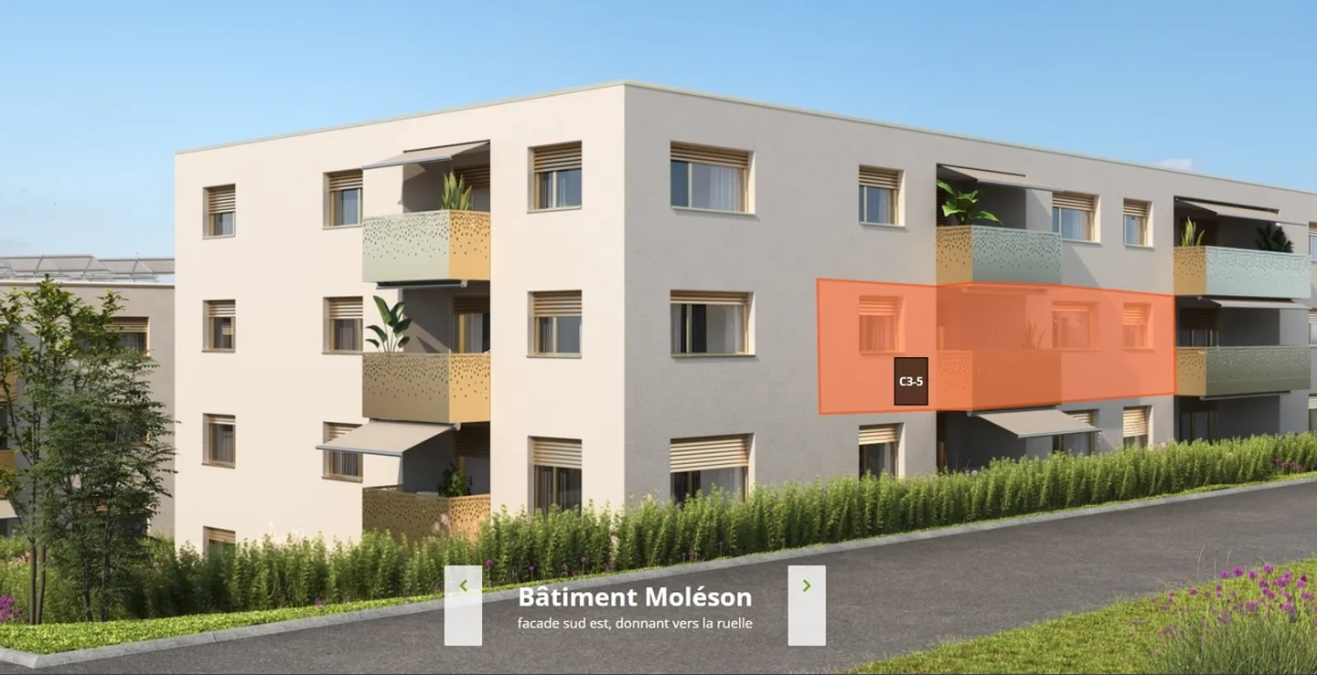Appartement neuf de 3.5 pces à Murist / FR (lot C3-5) - Photo 2 sur 12