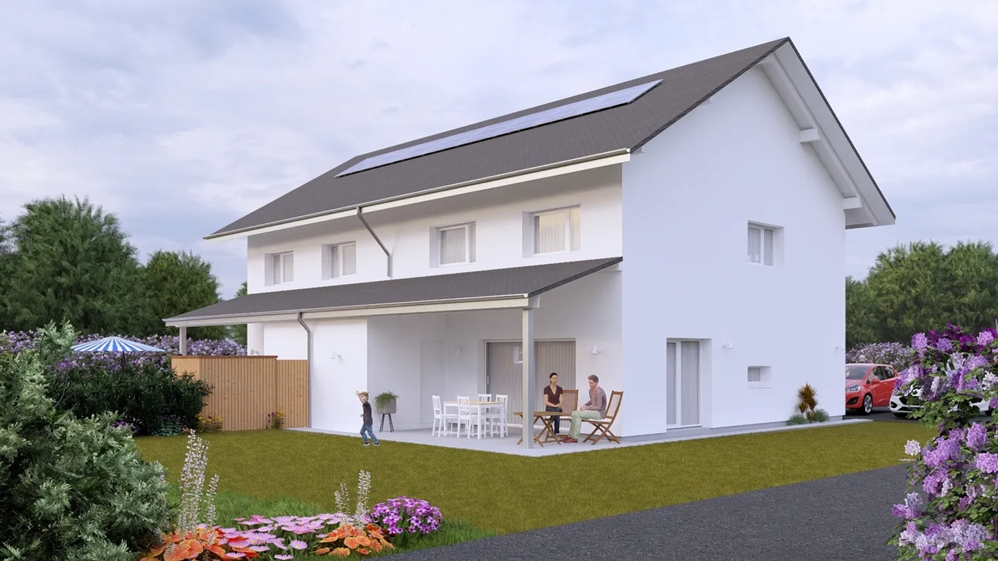 Villa familiare nuova di 5 piani con piscina a Champtauroz / VD - Foto 2 di 13
