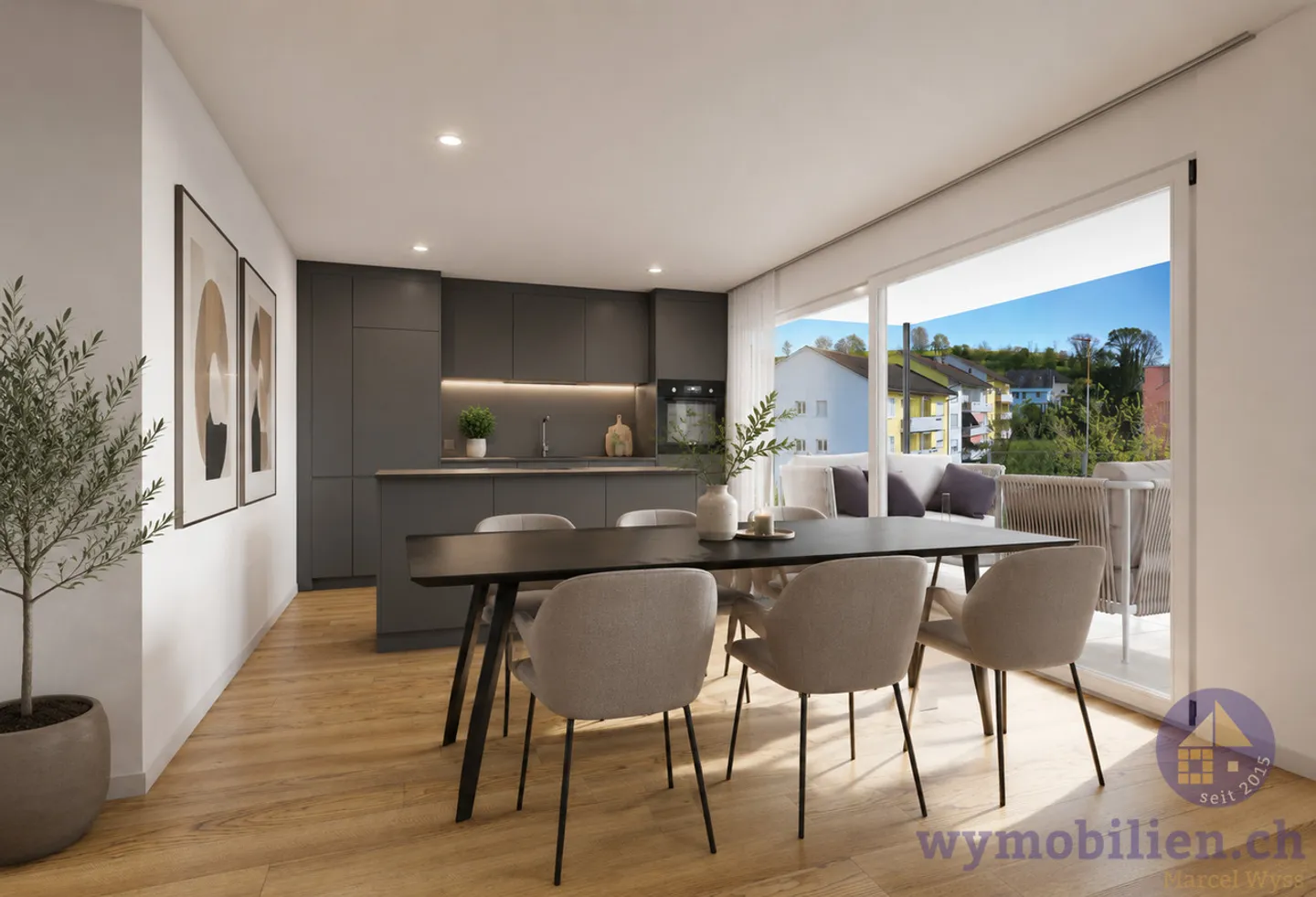 Appartement neuf exclusif de 4,5 pièces dans un quartier résidentiel prisé à Kirchberg - Photo 6 sur 12