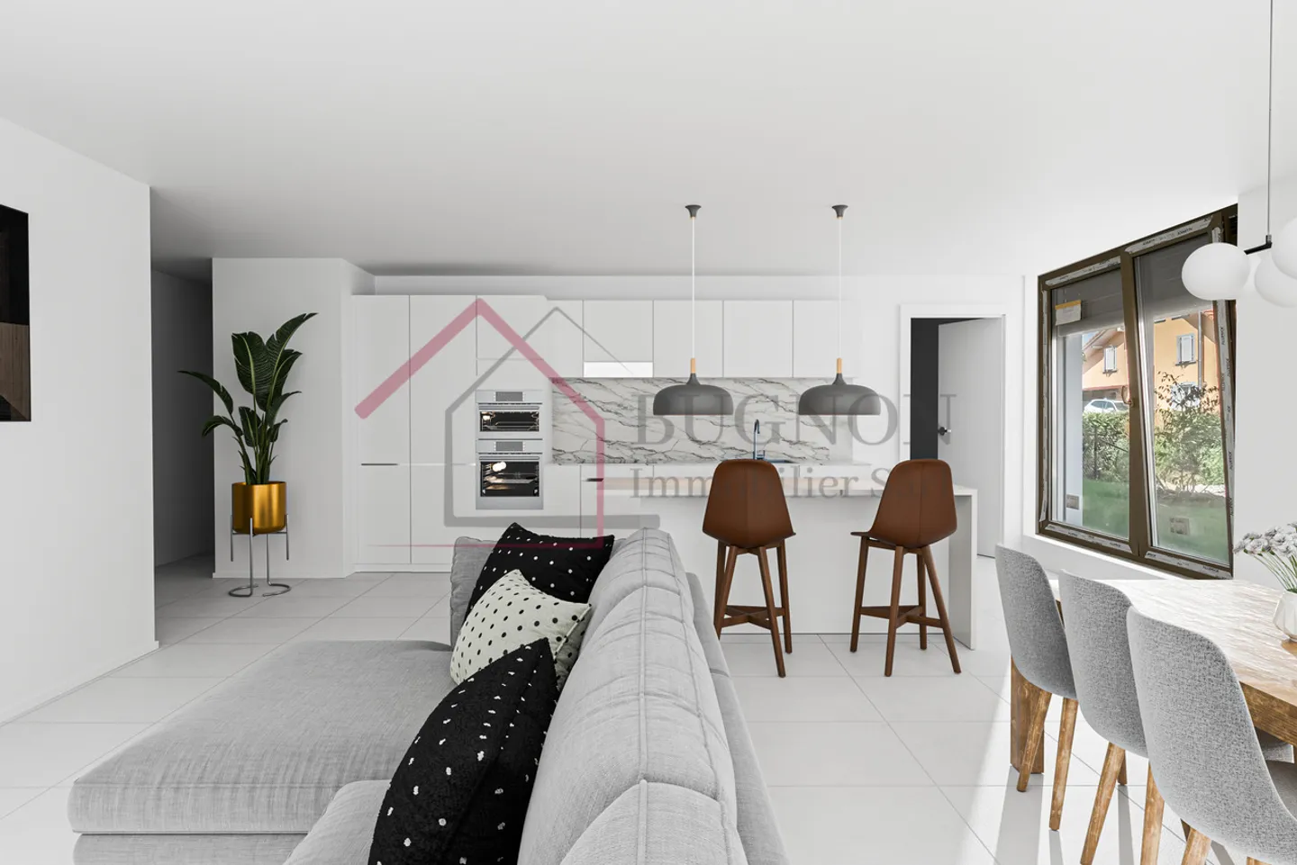 4.5-room PPE apartment of 110 m2 with garden - Photo 3 of 9