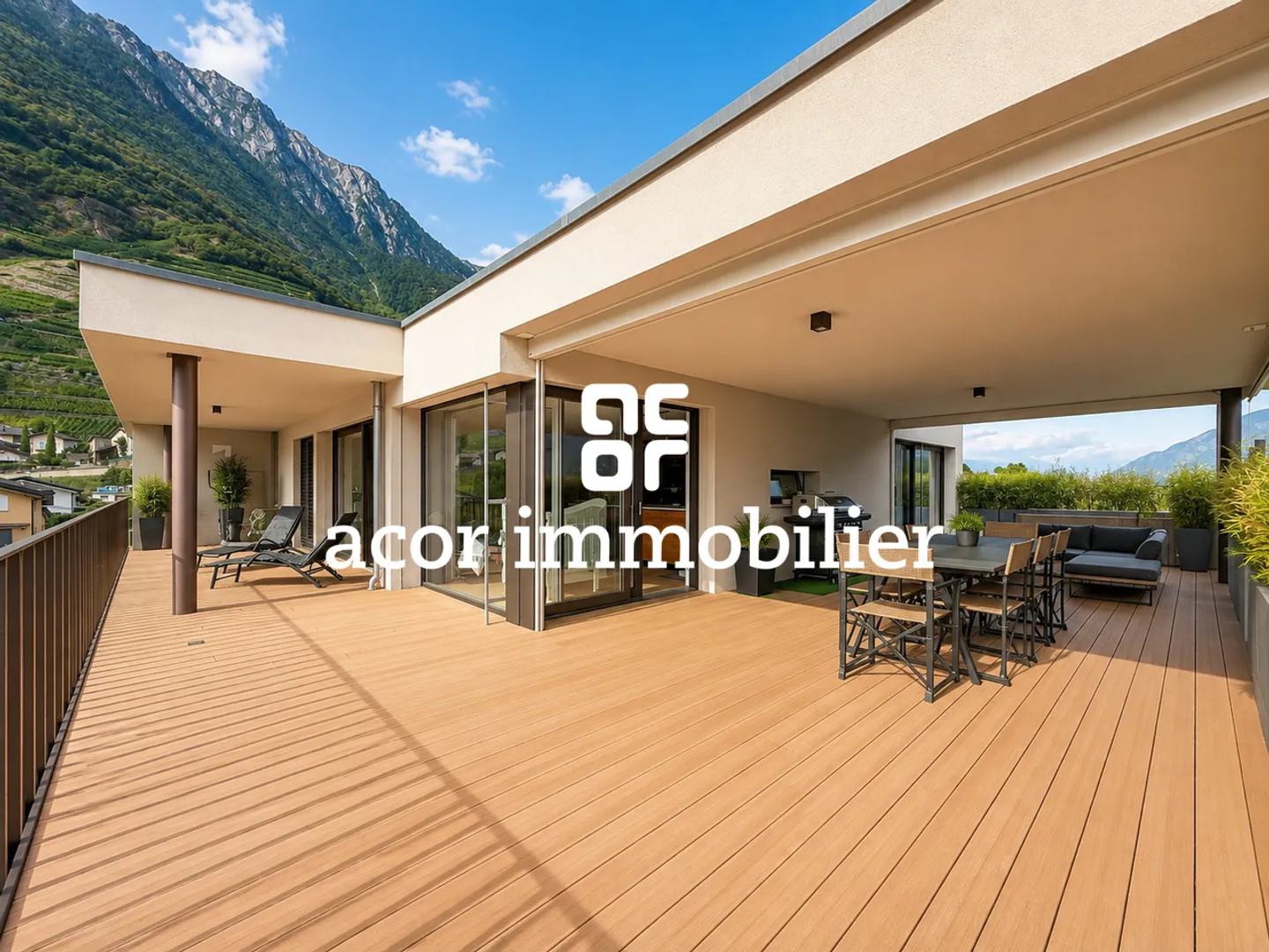 Attique 3.5 pièces d'exception à Fully avec terrasse XXL et jacuzzi - Foto 3 von 7