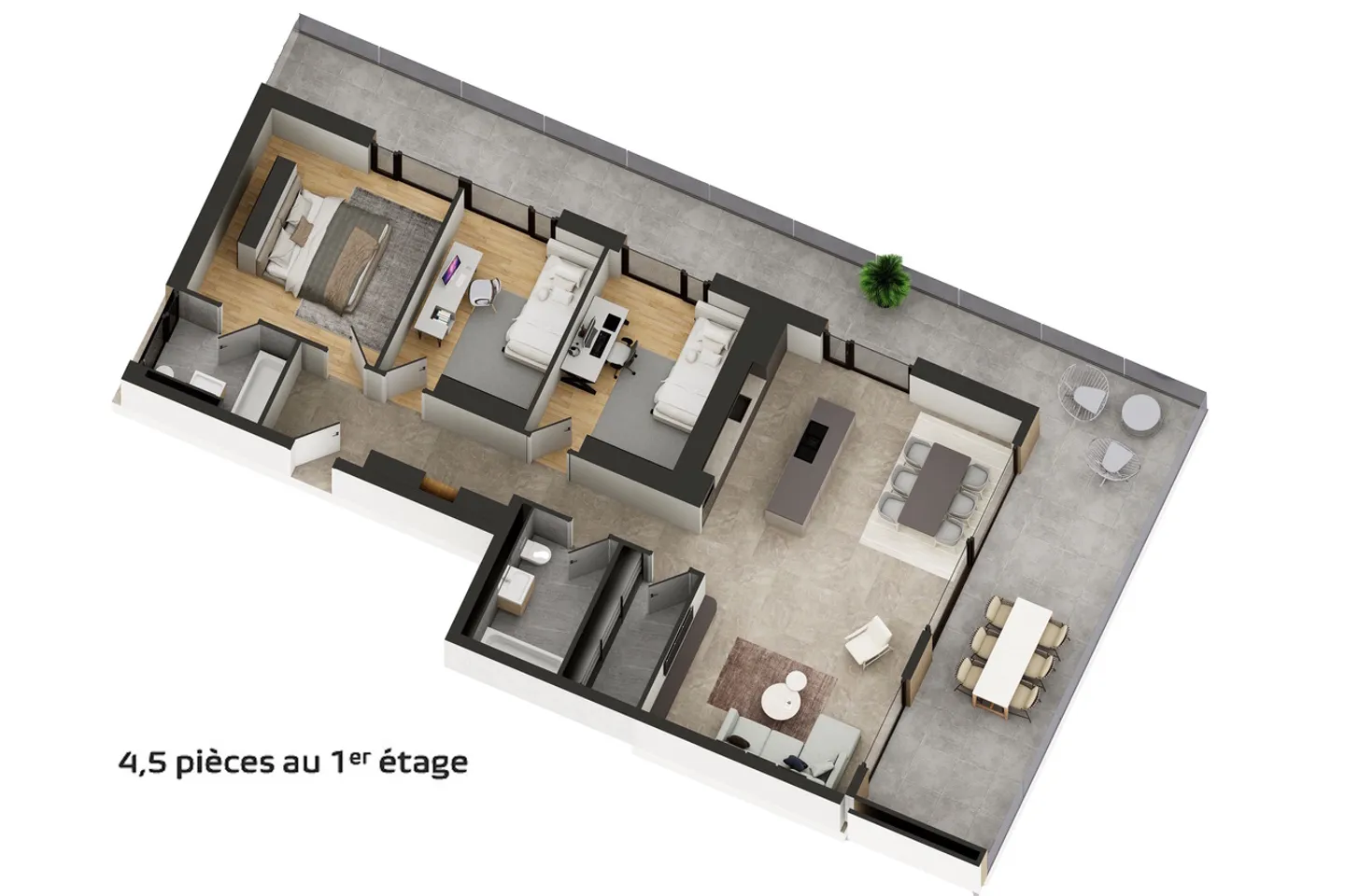 Chermignon, 4,5 Zimmer Neubau im Gartengeschoss - Foto 11 von 13