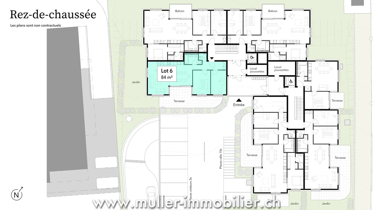 3,5 pièces avec terrasse et jardin, cadre paisible à Siviriez ! - Photo 4 sur 4