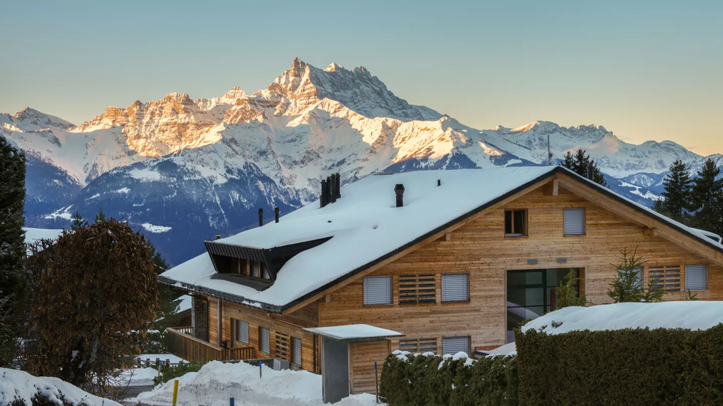 Villars, luxueux 6 pcs contemporain, jardin, 2 parkings, ski in/ski - Photo 1 sur 13