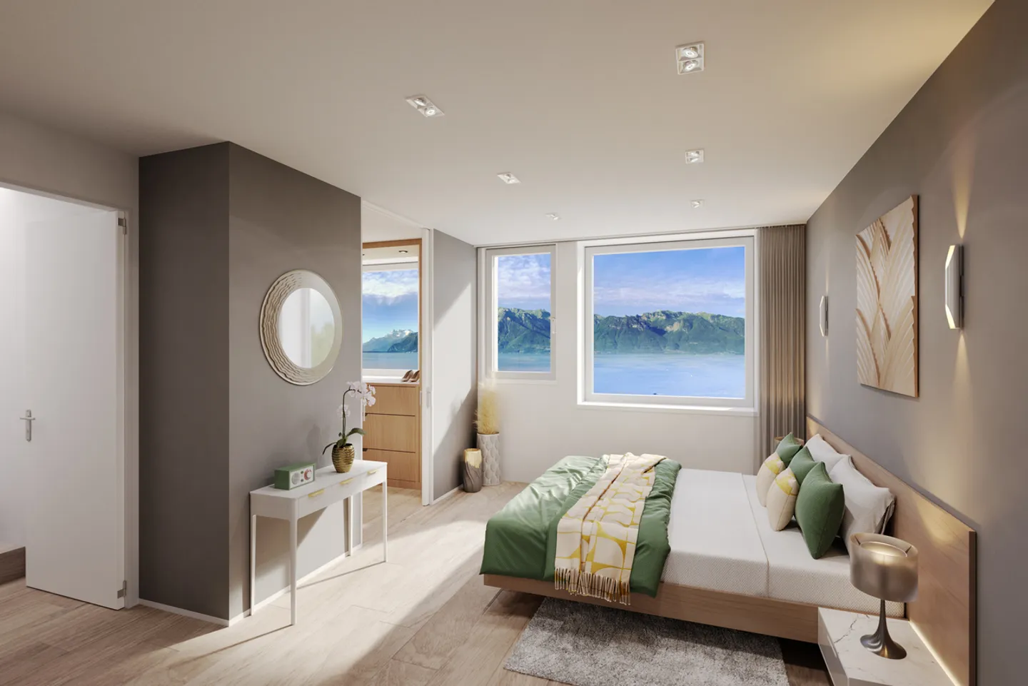 Vicino a Vevey, nuovo progetto di 3 ville di 5,5 locali - vista panoramica - Foto 10 di 13
