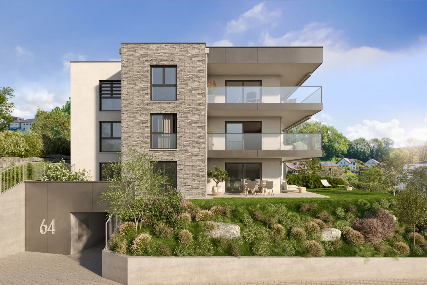 Nouveau projet de 9 appartements proche Attalens et Châtel-St-Denis - Foto 3 di 7