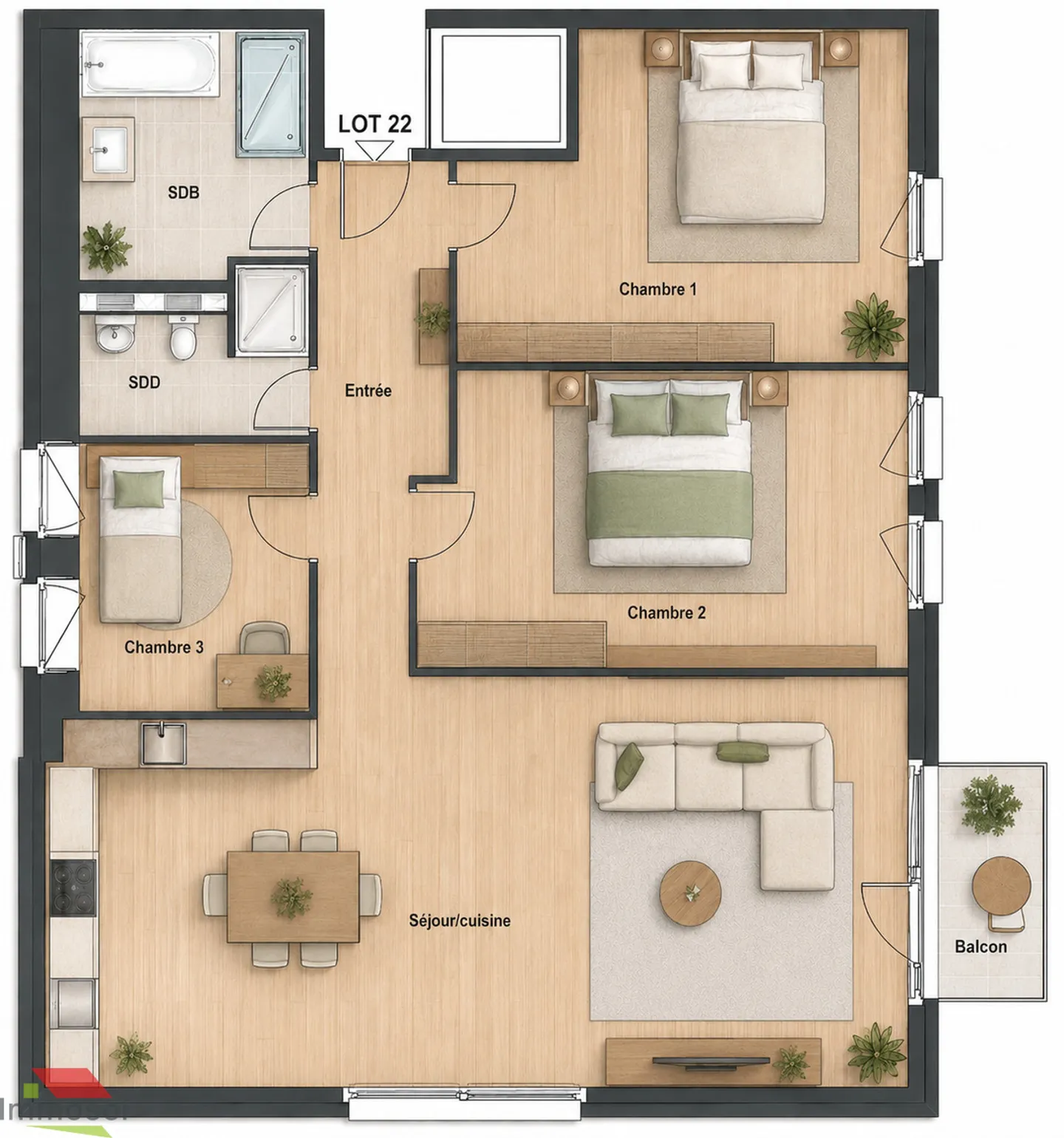 Nouvel Appartement 4.5 pièces à Ollon - Photo 5 sur 7