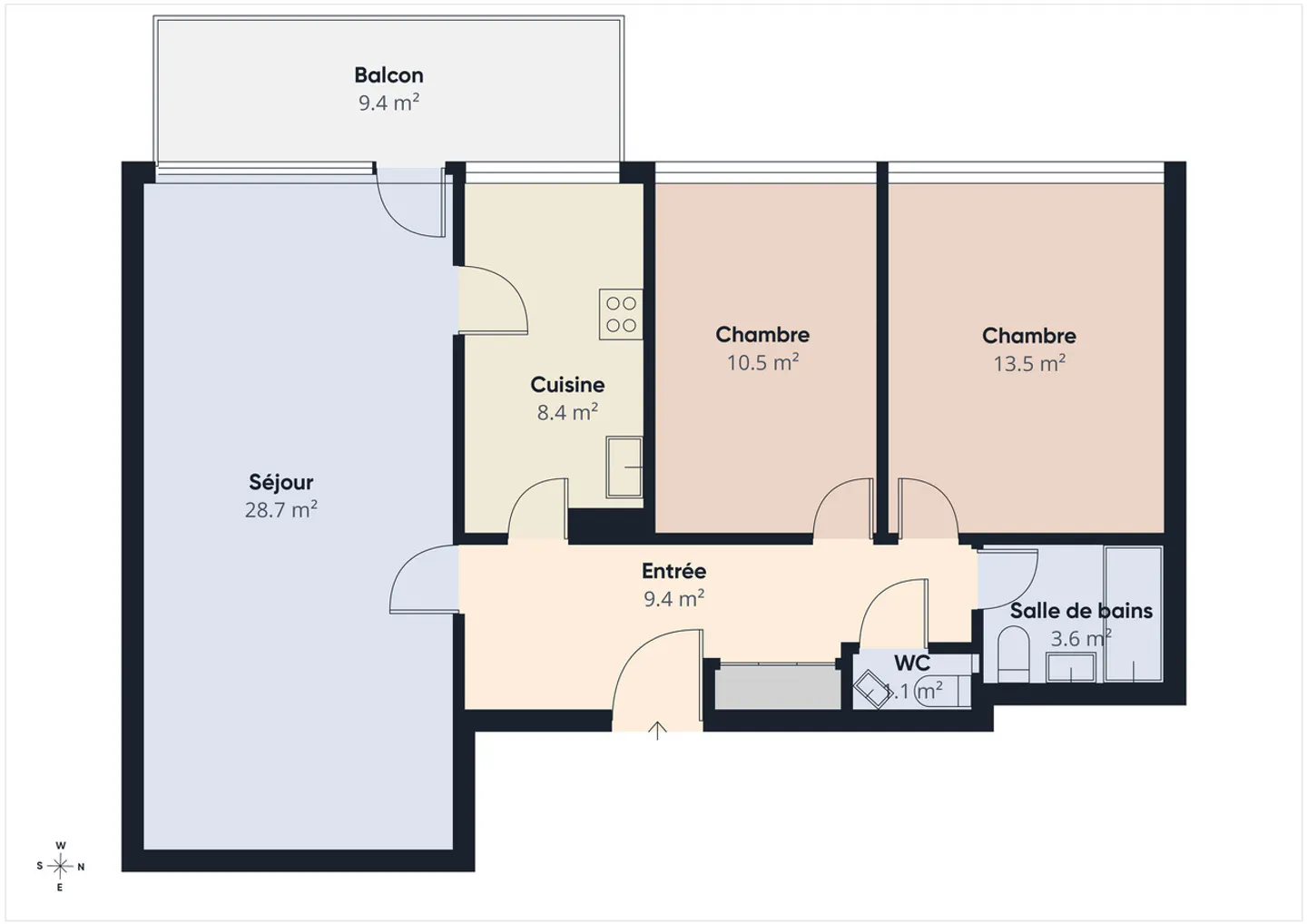 4.5-room apartment with renovation project - Photo 9 of 9