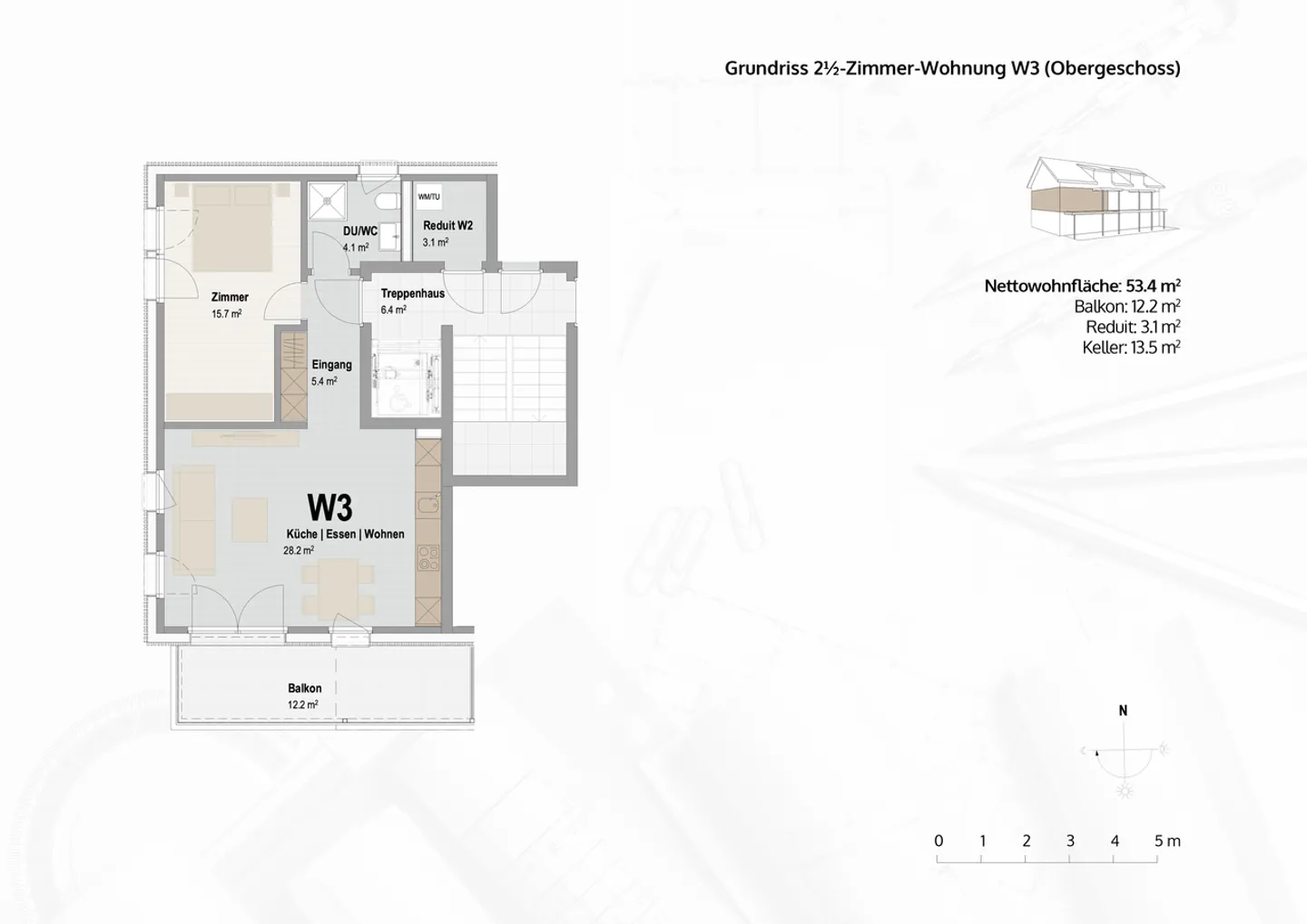 Condominio di 2,5 stanze in un'atmosfera rurale - Foto 4 di 13