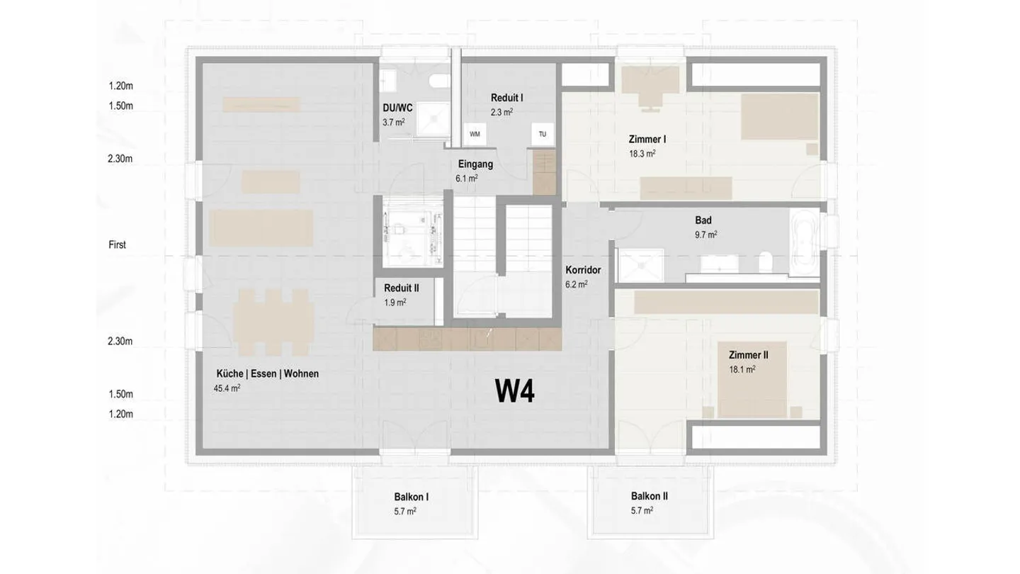 Spacious 3.5-room penthouse apartment in Hägglingen - Photo 9 of 13