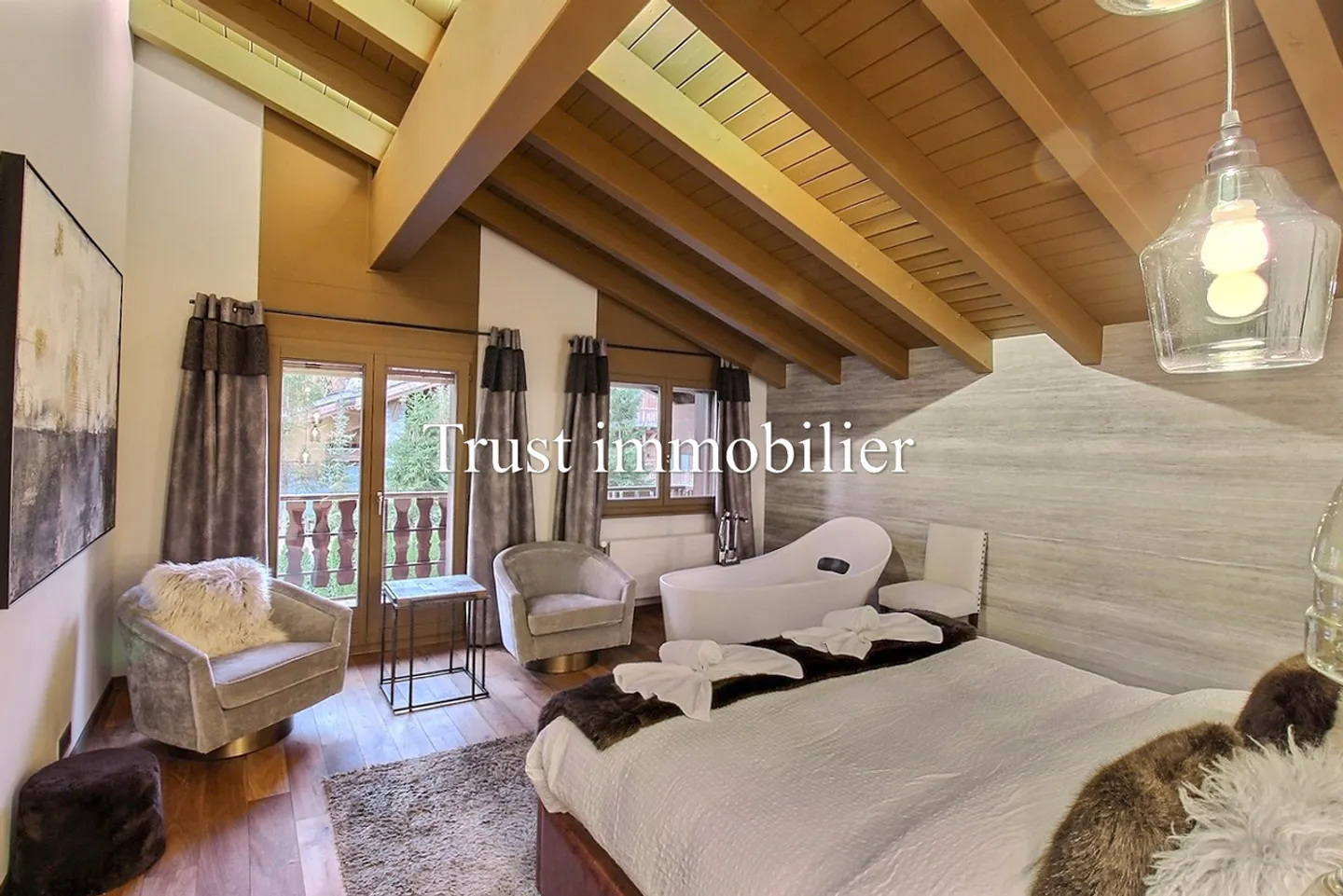 Incredible 4.5 room penthouse for rent, near Crans center - Photo 8 of 13