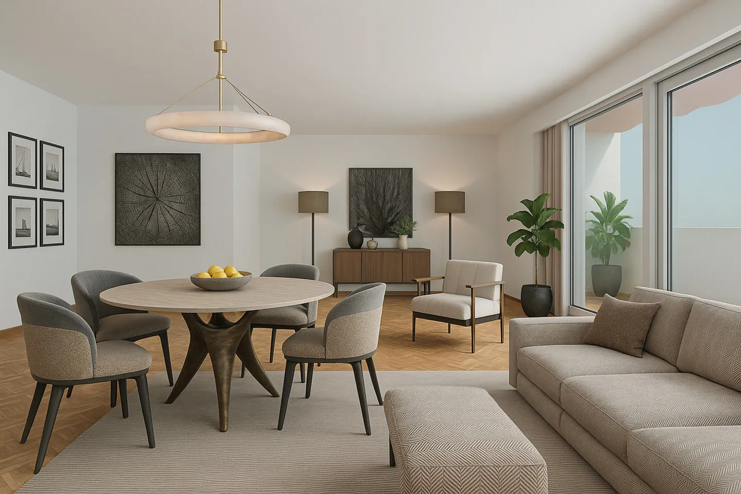 6027.A Grand-Lancy: 6-Zimmer Penthouse-Wohnung zur Renovierung mit Blick und Terrassen - Foto 3 von 7