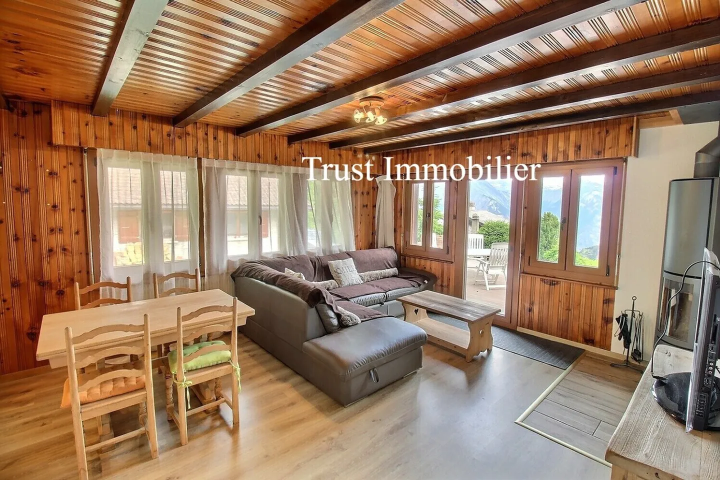 5,5-Zimmer-Chalet, ein wahres alpines Refugium im Herzen von La Tzoumaz - Foto 3 von 13