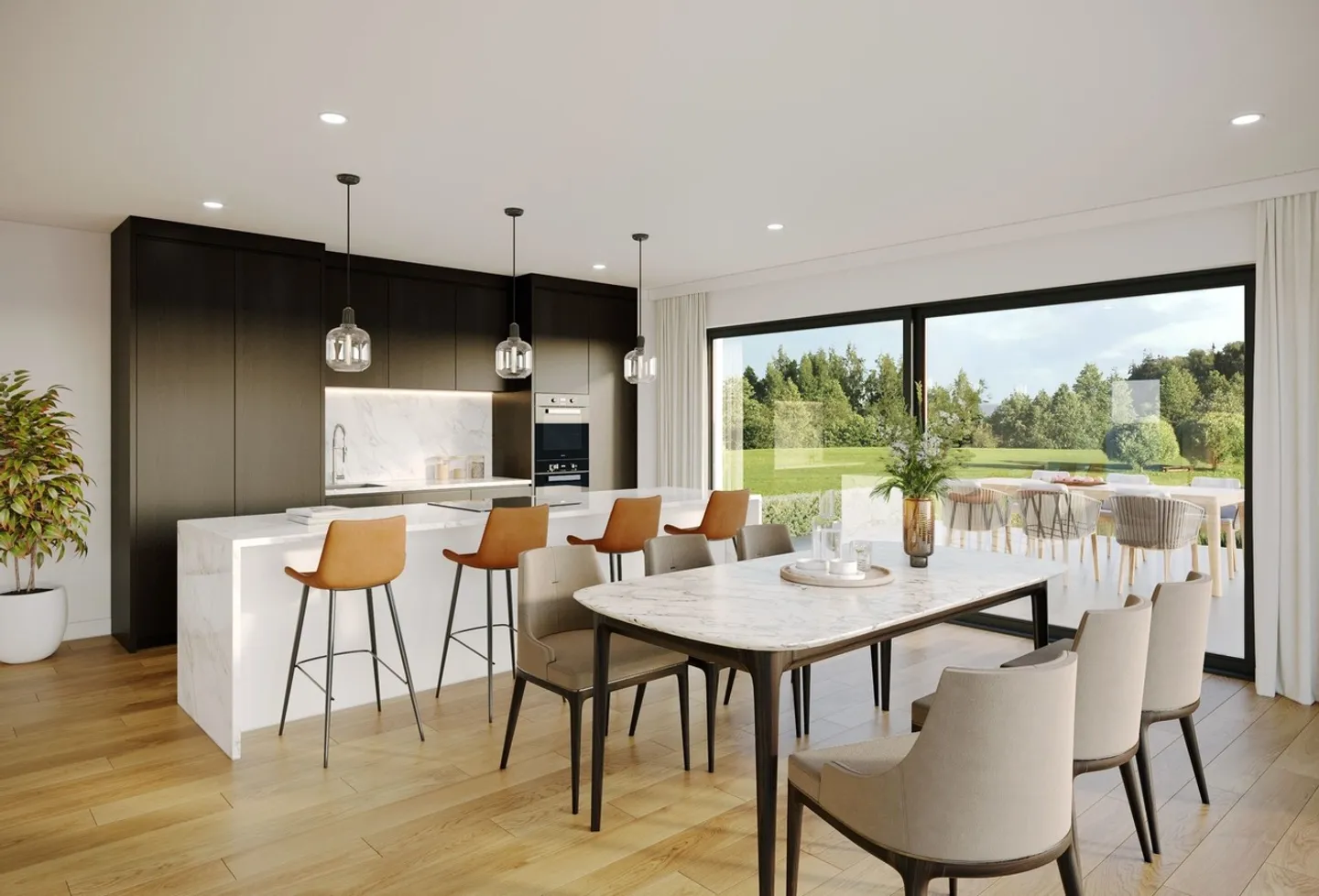 Neue Villa nach Plan in einem grünen Raum - Foto 3 von 12