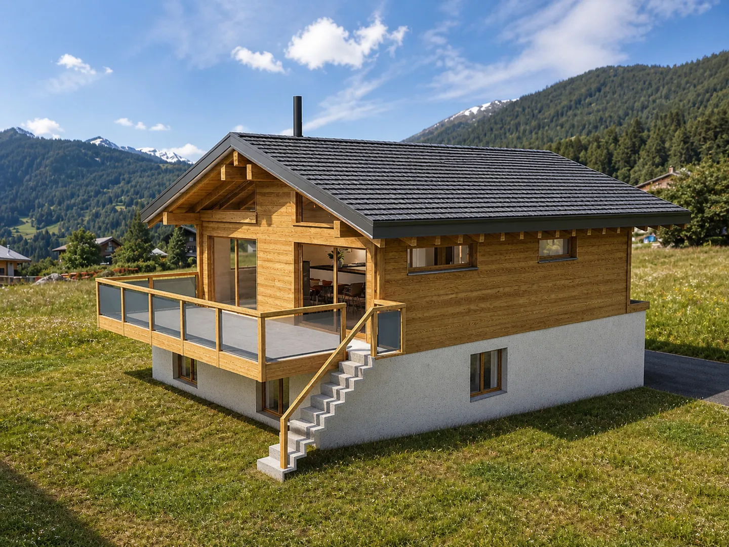 Bau von Einfamilienhäusern in Prarreyer - Foto 2 von 3