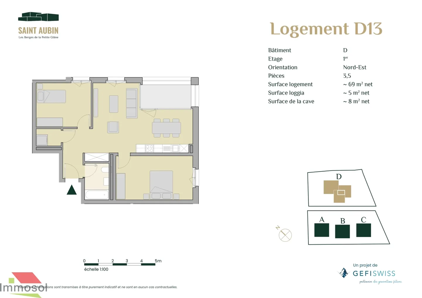 Appartement 3,5 pièces avec loggia - Neuf ! - Photo 1 sur 2