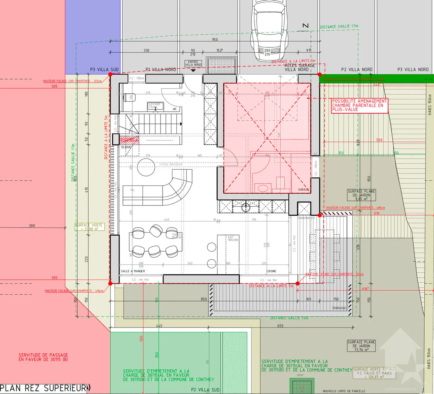 Architect-designed villa 4.5 rooms to be built on the heights of Conthey - Photo 8 of 10