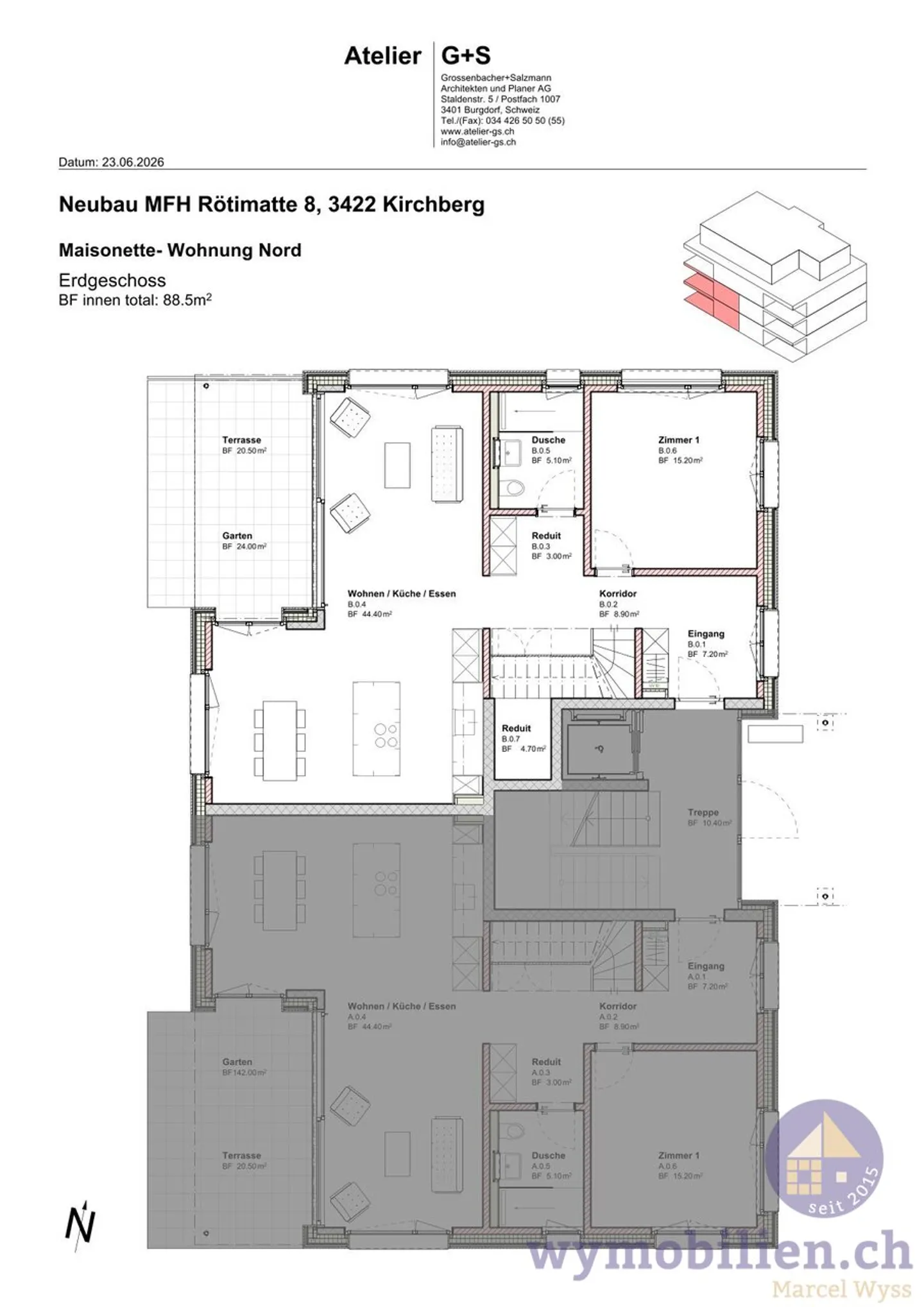 Exclusive 6.5-room maisonette with 169 m² of living space, Kirchberg - Photo 10 of 13