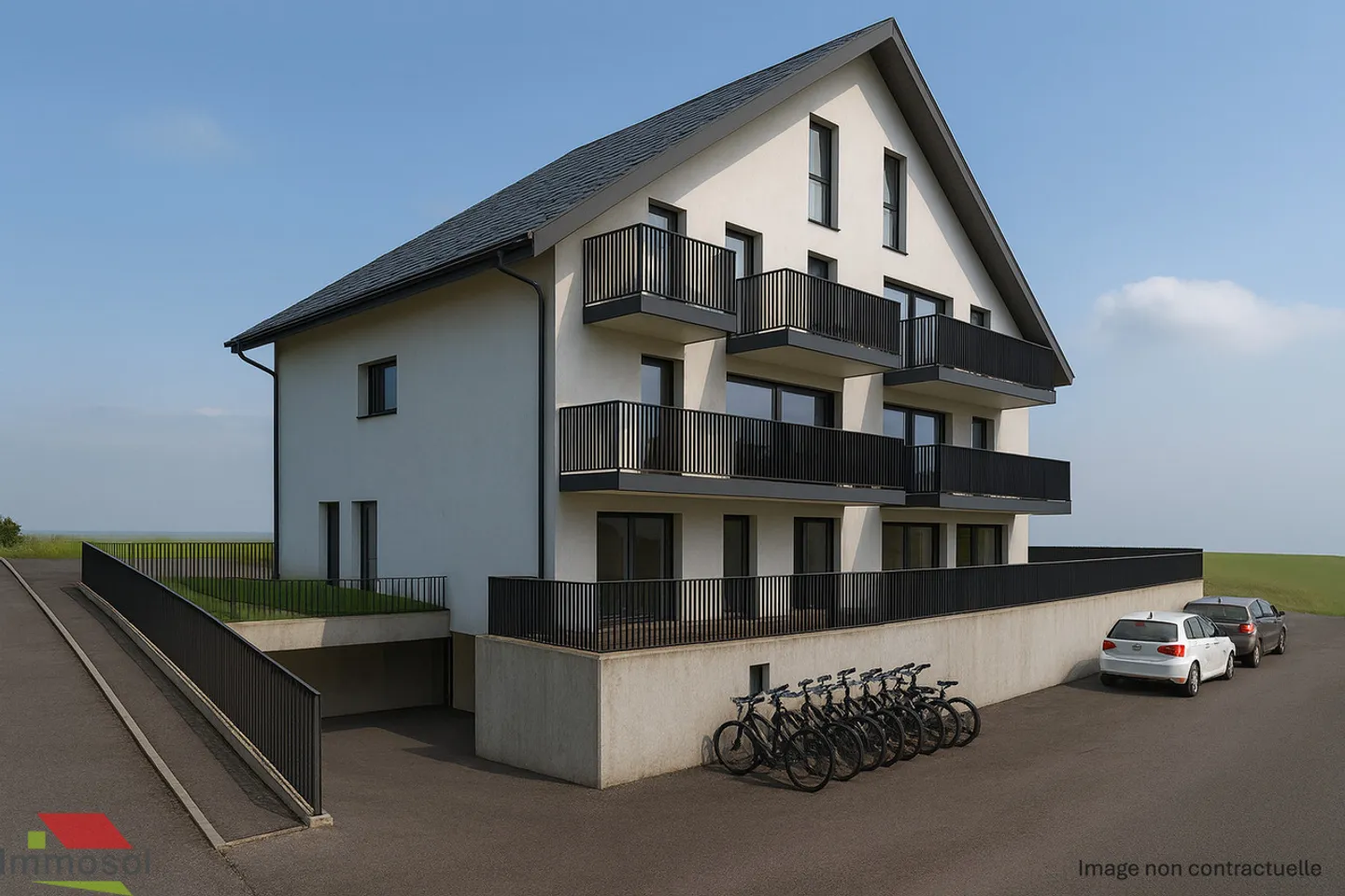 Daillens - 3.5 stanze nuove - Balcone - Bella vista sul Giura - Foto 1 di 12