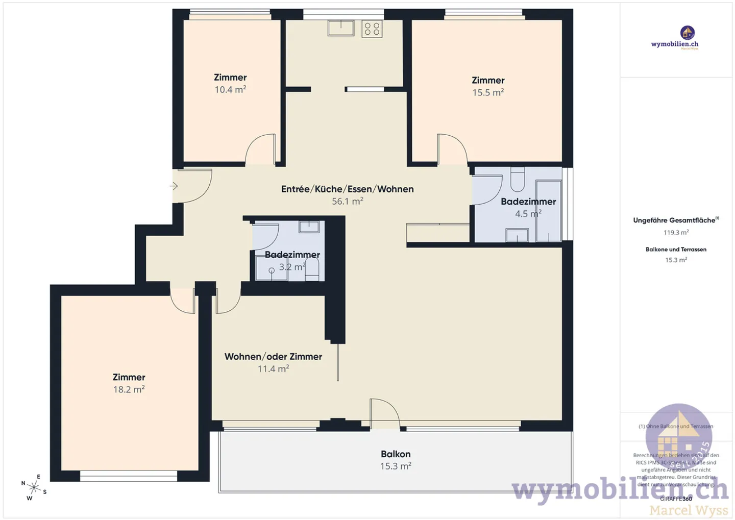 Grand Appartement dans un Bon Emplacement à Kirchberg - Photo 13 sur 13