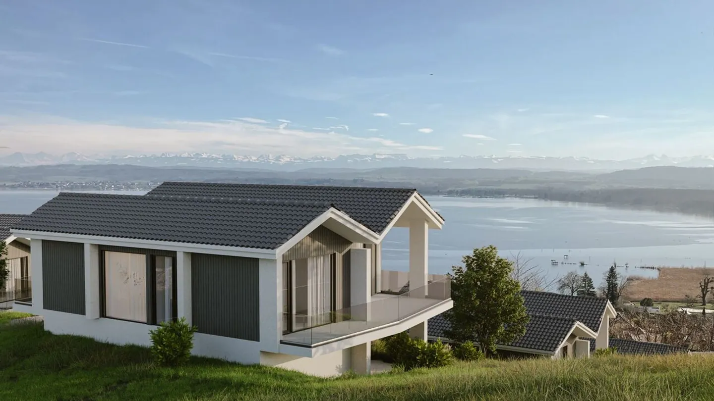 Außergewöhnliche neue Villa mit Panoramablick auf den Murtensee - Foto 2 von 9