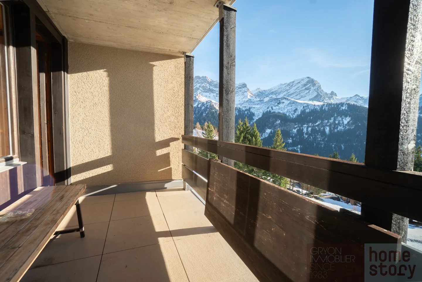 Studio ristrutturato con accesso diretto alle piste, balcone e vista montagne - Gryon - Foto 8 di 11