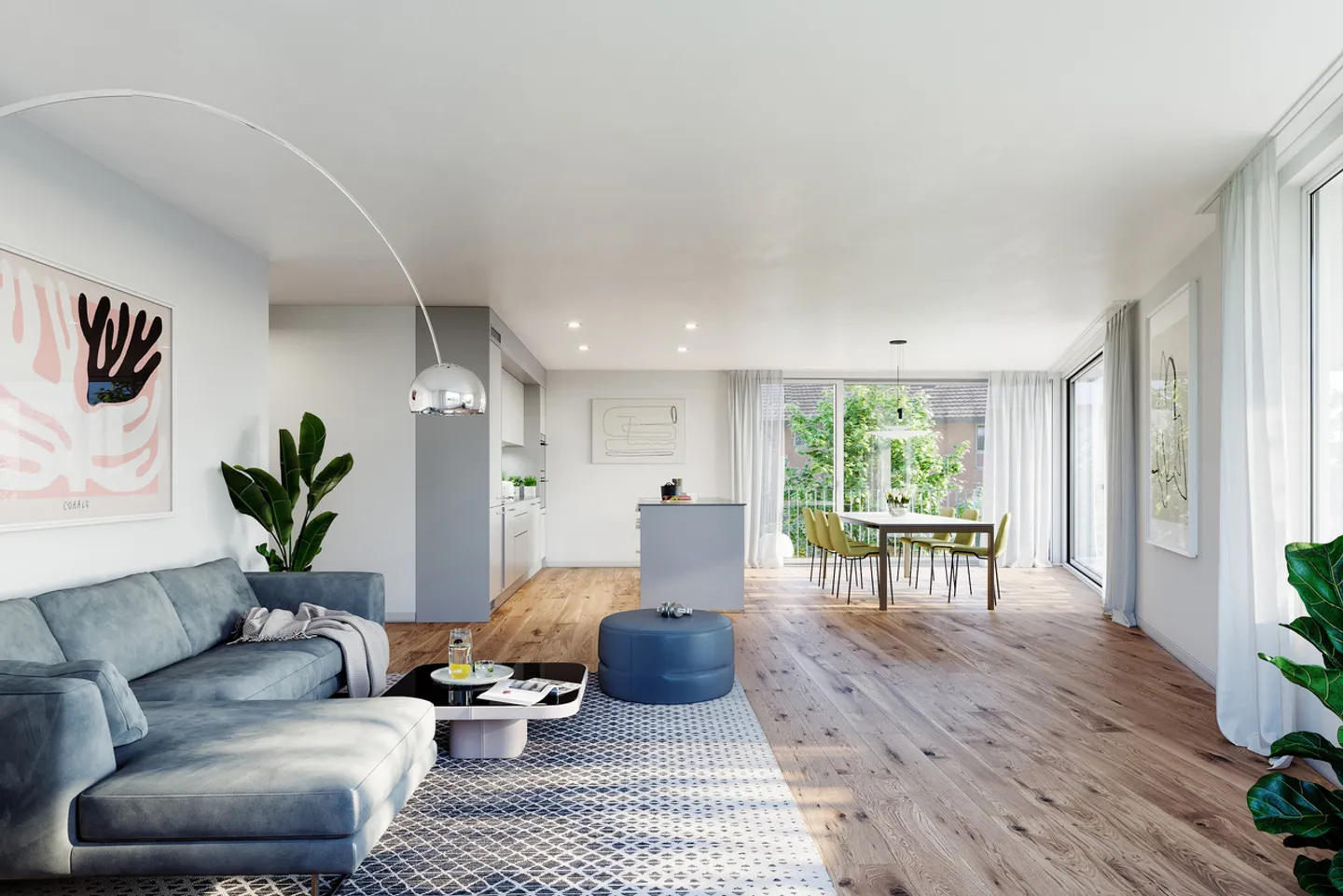 Geräumige moderne Wohnung in der Natur - Foto 3 von 5