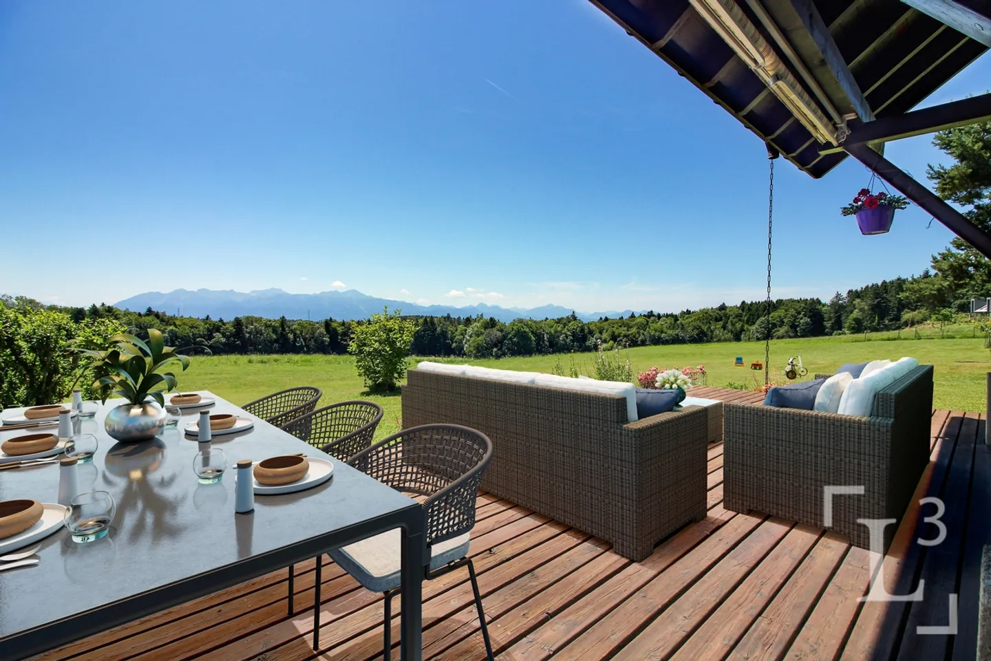 Spacieuse propriété avec grand jardin et vue sur les Alpes - Foto 2 di 13