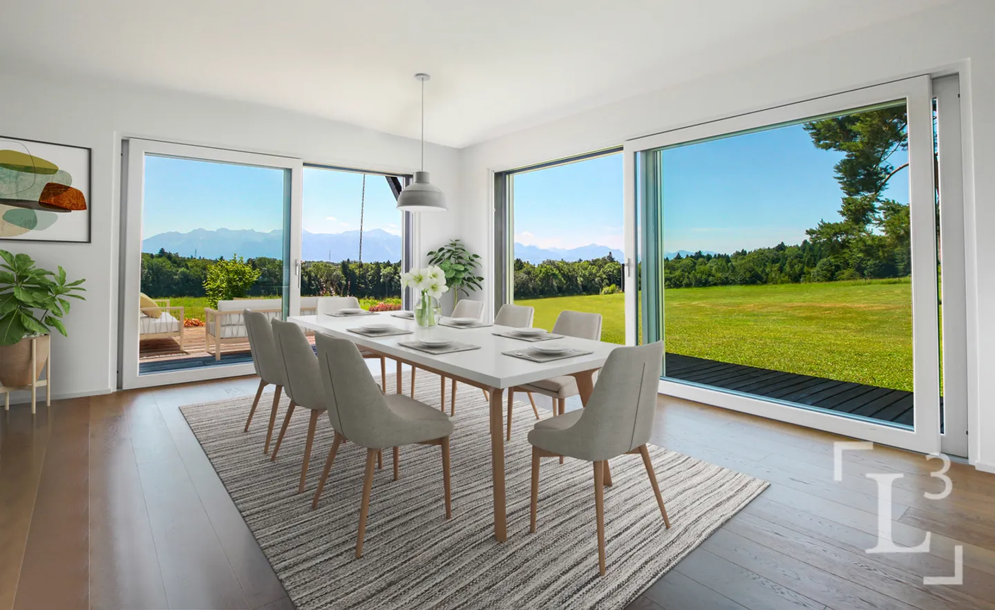 Geräumige Immobilie mit großem Garten und Blick auf die Alpen - Foto 6 von 13