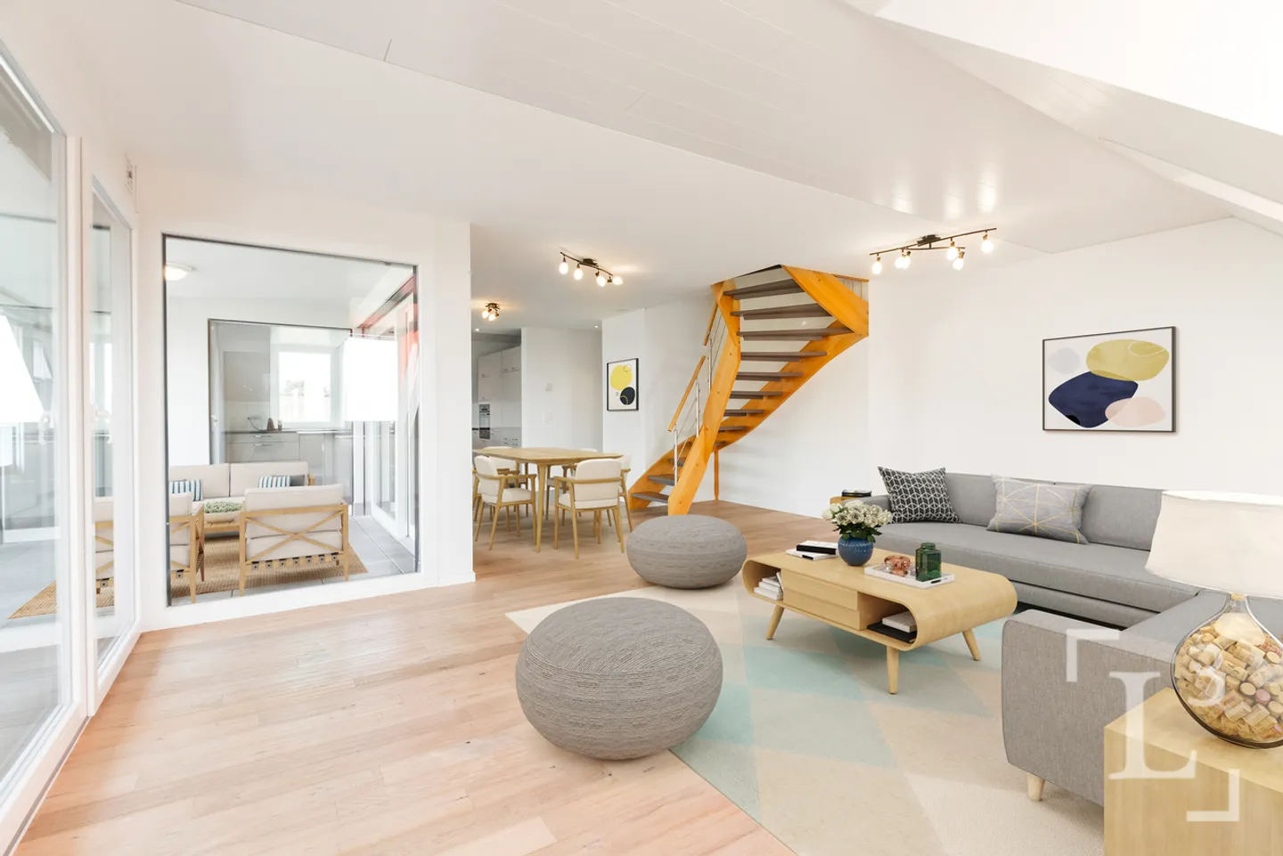 Duplex-Penthouse mit großem Balkon und Seeblick - Foto 4 von 13