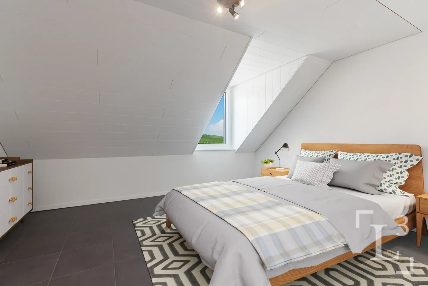 Attic duplex with large balcony and lake view - Photo 10 of 13