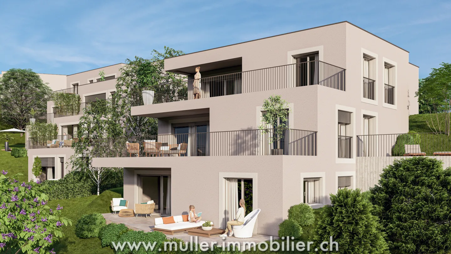 Letzte verfügbare Neubauwohnung - 3 Zimmer mit Terrasse & Gärten - Foto 13 von 13