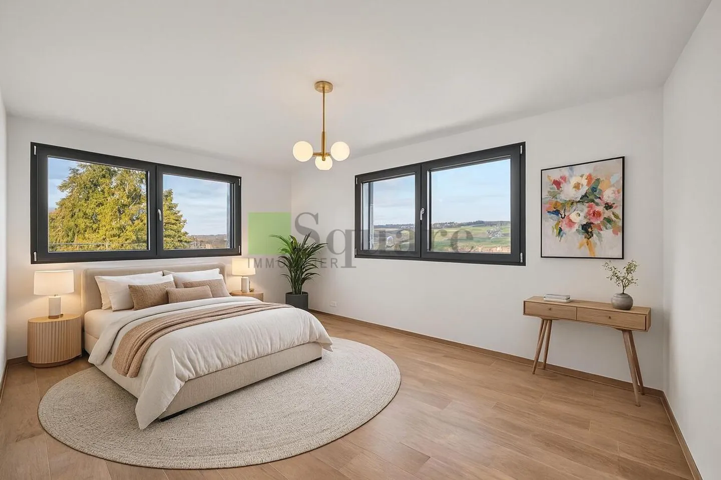 Zeitgenössische Villa mit Panoramablick auf Lucens - Foto 3 von 4