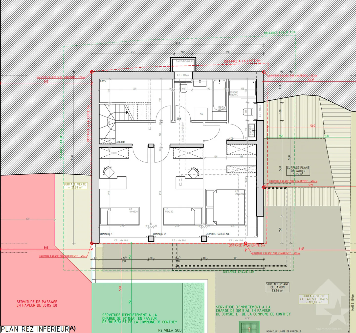 Architect-designed villa 4.5 rooms to be built on the heights of Conthey - Photo 9 of 10