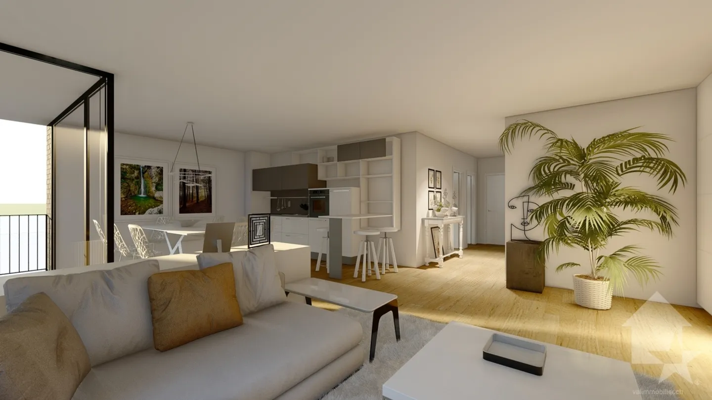 Magnificent 2.5 rooms in the city center of Sion - Photo 13 of 13