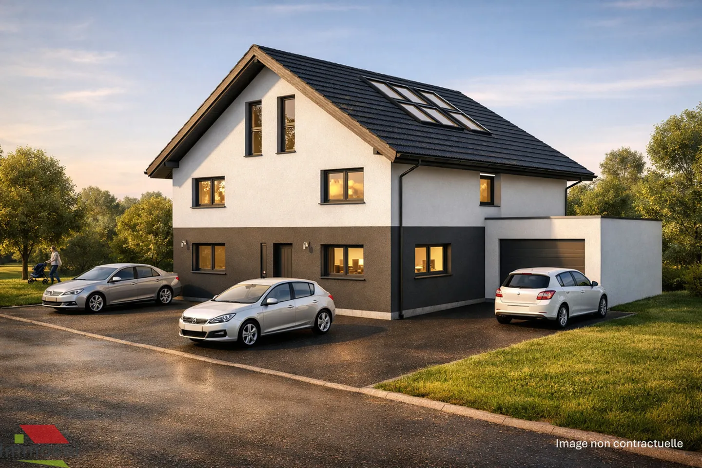 Twin House on Plan - 5.5 Rooms - Basement - Garden - Garage - Photo 1 of 8